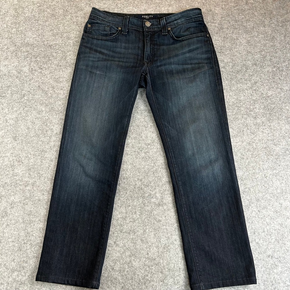 Fidelity Jeans Jimmy Slim Straight Stretch Premium Denim Mens 31 32 Made In USA